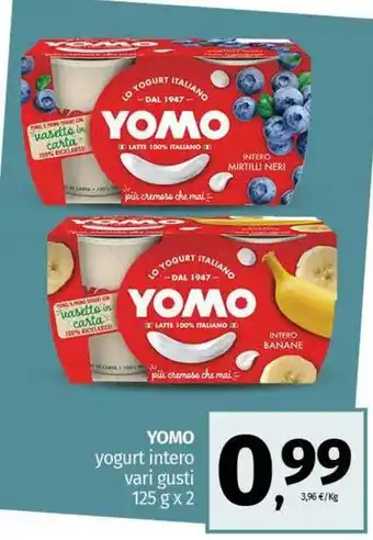 Pam YOMO yogurt intero vari gusti offerta