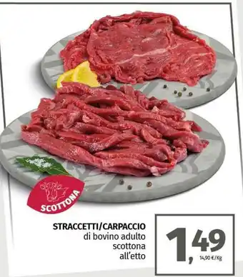 Pam STRACCETTI/CARPACCIO di bovino adulto scottona offerta