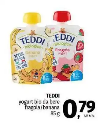 Pam TEDDI yogurt bio da bere fragola/banana offerta