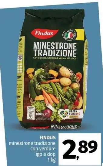 Pam FINDUS minestrone tradizione con verdure igp e dop offerta