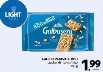 Pam GALBUSERA RISO SU RISO cracker di riso soffiato offerta