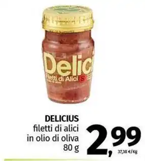 Pam DELICIUS filetti di alici in olio di oliva offerta