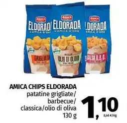 Pam AMICA CHIPS ELDORADA patatine grigliate/ barbecue/ classica/olio di oliva offerta