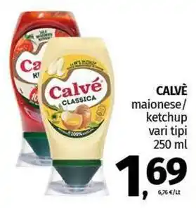 Pam CALVÈ maionese/ ketchup vari tipi offerta