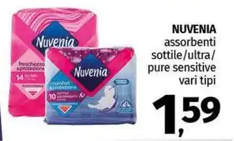 Pam NUVENIA assorbenti sottile/ultra/ pure sensitive offerta