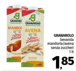 Pam GRANAROLO bevanda mandorla/avena senza zuccheri offerta