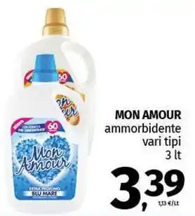 Pam MON AMOUR ammorbidente vari tipi offerta