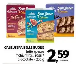 Pam GALBUSERA BELLE BUONE fette spesse fichi/mirtilli rossi/ cioccolato offerta