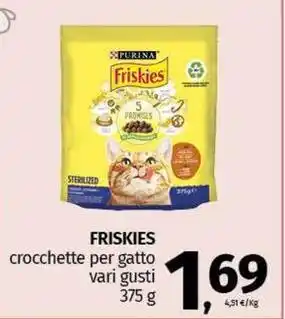 Pam FRISKIES crocchette per gatto vari gusti offerta