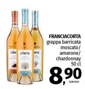 Pam FRANCIACORTA grappa barricata moscato/ amarone/ chardonnay offerta