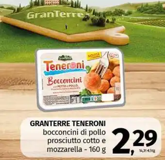 Pam GRANTERRE TENERONI bocconcini di pollo prosciutto cotto e mozzarella offerta