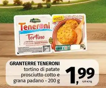 Pam GRANTERRE TENERONI tortino di patate prosciutto cotto e grana padano offerta