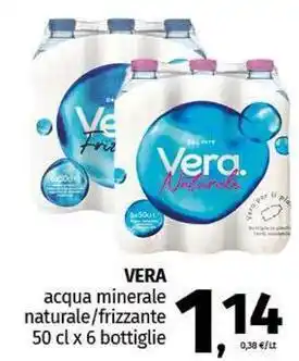 Pam VERA acqua minerale naturale/frizzante offerta