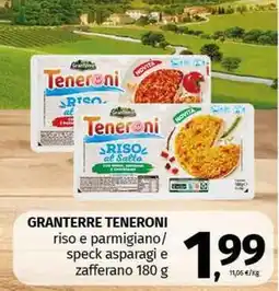 Pam GRANTERRE TENERONI riso e parmigiano/ speck asparagi e zafferano offerta