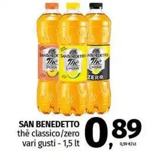 Pam SAN BENEDETTO thè classico/zero vari gusti offerta