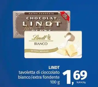 Pam LINDT tavoletta di cioccolato bianco/extra fondente offerta