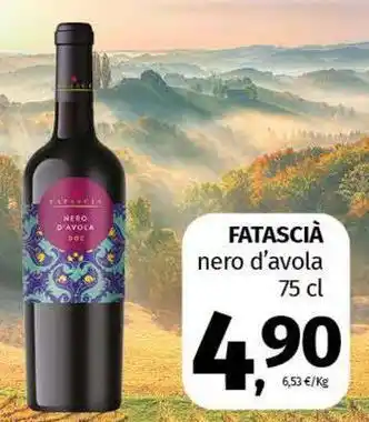 Pam FATASCIÀ nero d'avola offerta