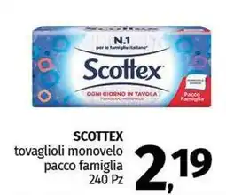 Pam SCOTTEX tovaglioli monovelo pacco famiglia offerta