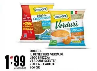 Sisa Orogel il benessere verdurì leggerezza/ verdure scelte/ zucca e carote offerta