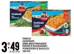 Sisa Findus gratinati erbe mediterranee/ patate e rosmarino/ pomodoro e basilico offerta