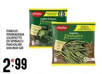 Sisa Findus primavera ciuffetti di spinaci/ fagiolini offerta