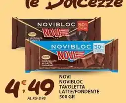 Sisa Novi novibloc tavoletta latte/fondente offerta