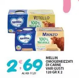 Sisa MELLIN Omogeneizzati di carne vari gusti offerta