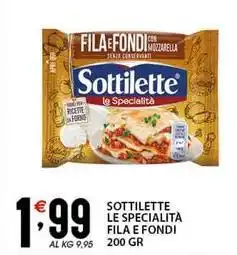 Sisa Sottilette le specialità fila e fondi offerta