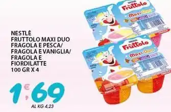 Sisa Nestle fruttolo maxi duo fragola e pesca/ fragola e vaniglia/ fragola e fiordilatte offerta