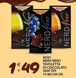 Sisa Novi nero nero tavoletta di cioccolato offerta