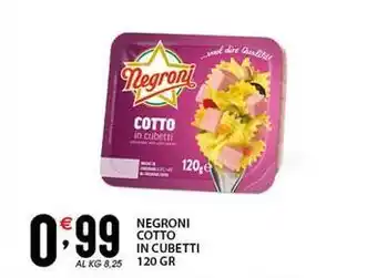 Sisa Negroni cotto in cubetti offerta