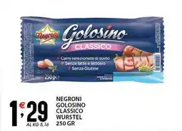 Sisa Negroni golosino classico wurstel offerta