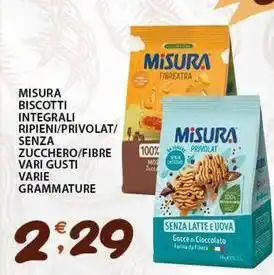 Sisa Misura biscotti integrali offerta