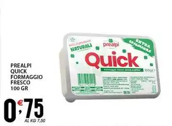 Sisa PREALPI Quick formaggio fresco offerta