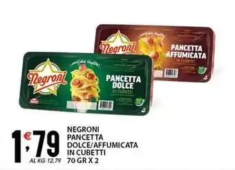 Sisa Negroni pancetta dolce/affumicata in cubetti offerta