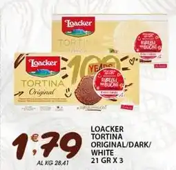 Sisa Loacker tortina original/dark/ white offerta