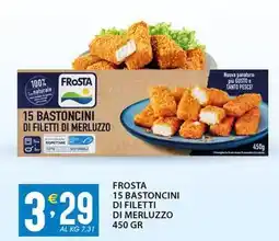 Sisa Frosta 15 bastoncini di filetti di merluzzo offerta