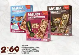 Sisa Misura barrette proteiche/ senza zucchero cioccolato/frutta offerta