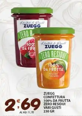 Sisa Zuegg confettura 100% da frutta zero residui vari gusti offerta