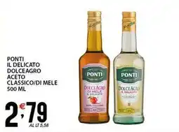 Sisa Ponti il delicato dolceagro aceto classico/di mele offerta