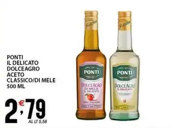 Sisa Ponti il delicato dolceagro aceto classico/di mele offerta