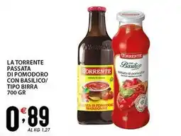 Sisa La torrente passata di pomodoro con basilico/ tipo birra offerta