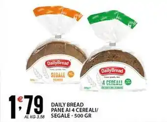 Sisa Daily bread pane ai 4 cereali/ segale offerta