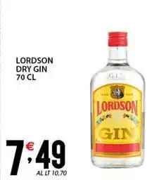 Sisa Lordson dry gin offerta