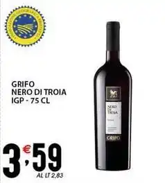 Sisa Grifo nero di troia igp offerta