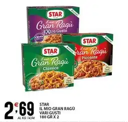 Sisa Star il mio gran ragu vari gusti offerta