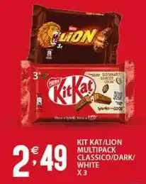 Sisa Kit kat/lion multipack classico/dark/ white offerta