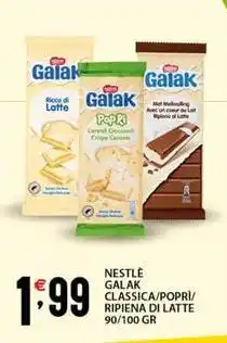 Sisa Nestle galak classica/poprì/ ripiena di latte offerta