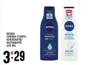 Sisa Nivea crema corpo idratante/ nutriente offerta