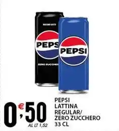 Sisa Pepsi lattina regular/ zero zucchero offerta